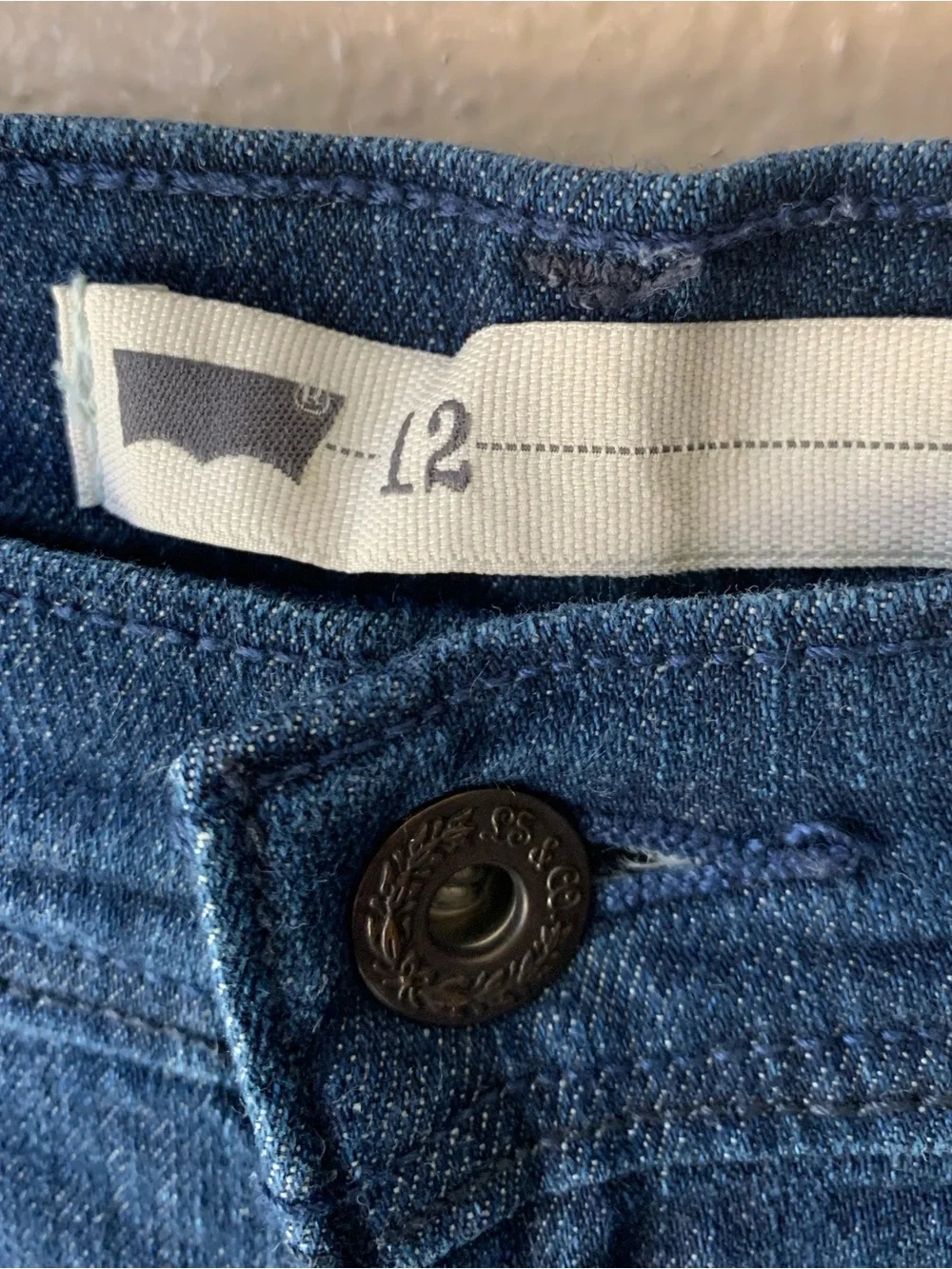 LEVIS Denim Bermuda Long Length Summer Shorts Size 12